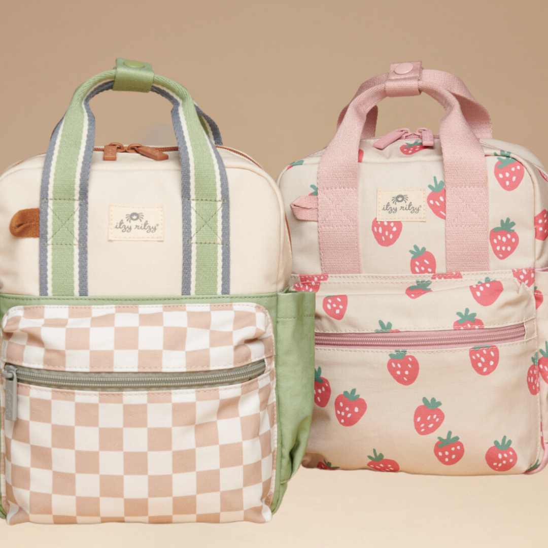 Itzy Bitzy Backpack (Strawberries & Cream + Check Yes)