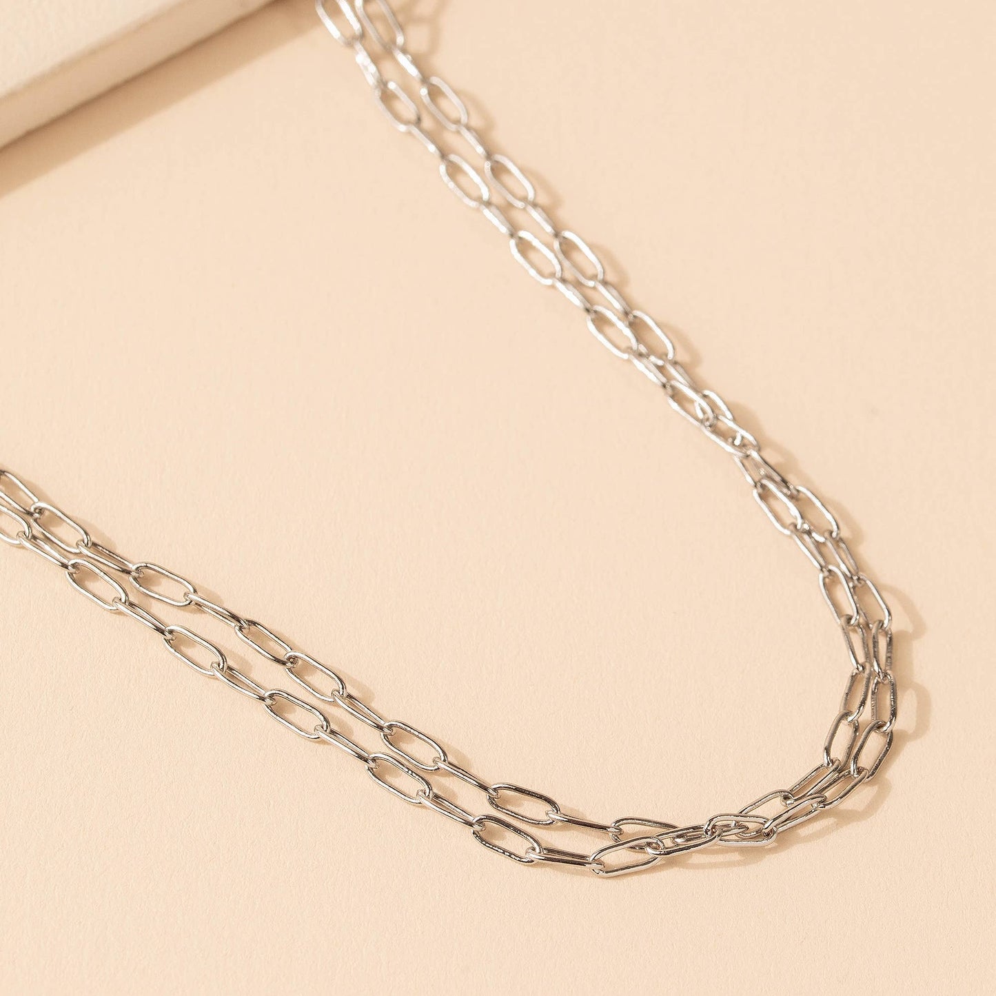 Layered Wrap Chain Link Necklace