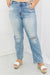 Judy Blue Natalie Full Size Distressed Straight Leg Jeans