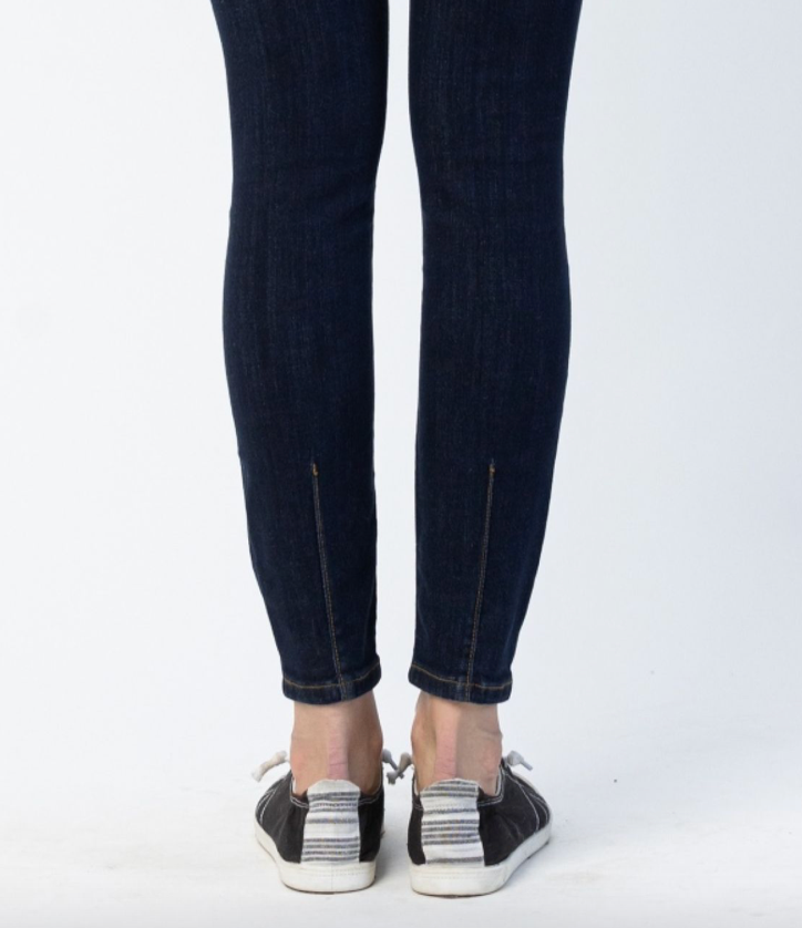 Make Me Stronger Navy Yoke Seam Skinny Judy Blue Jean
