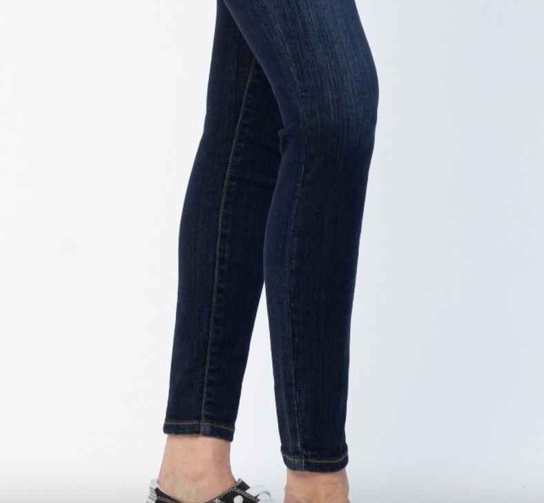 Make Me Stronger Navy Yoke Seam Skinny Judy Blue Jean