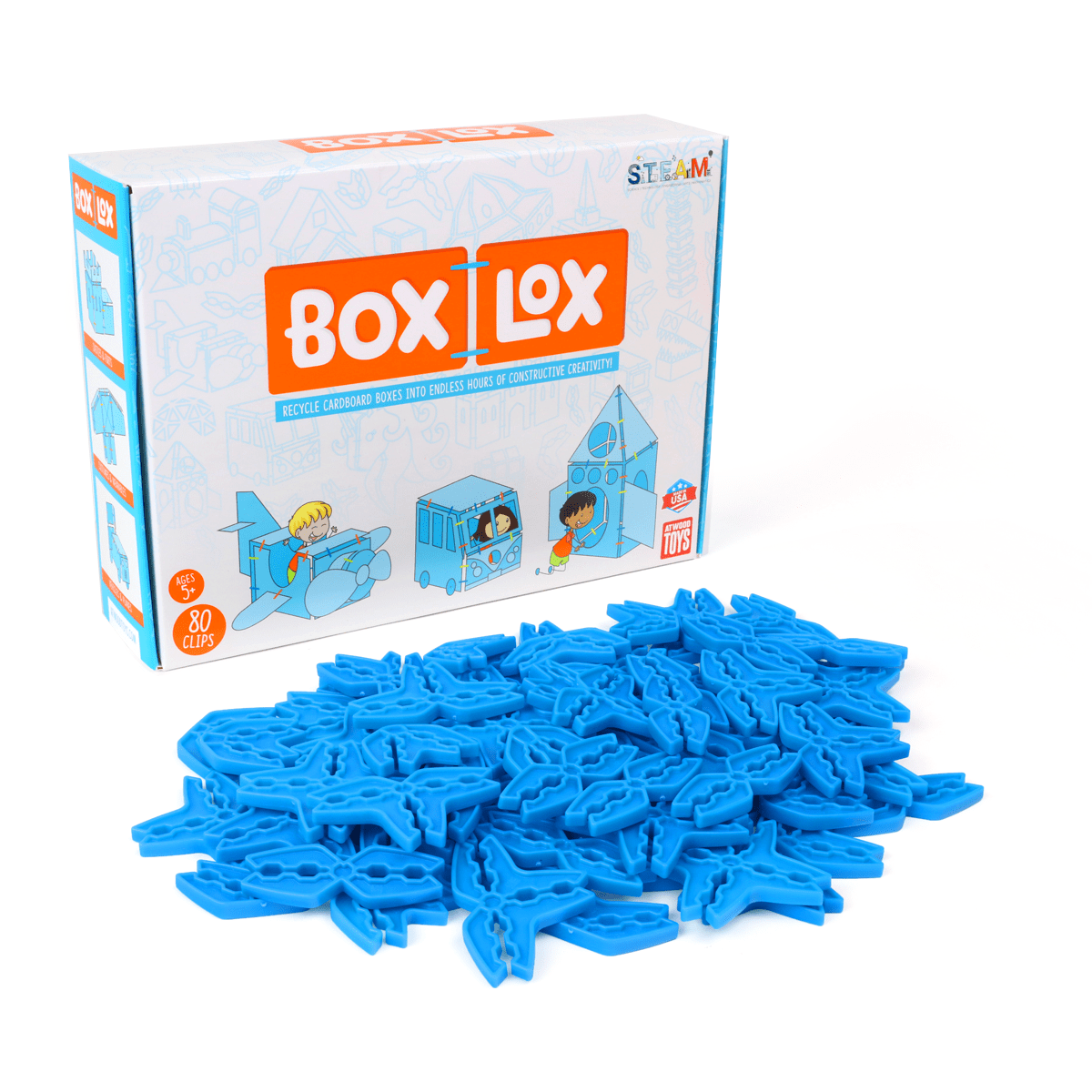Atwood Toys toy Box Lox - Cardboard Builder 80 pcs - mixed case