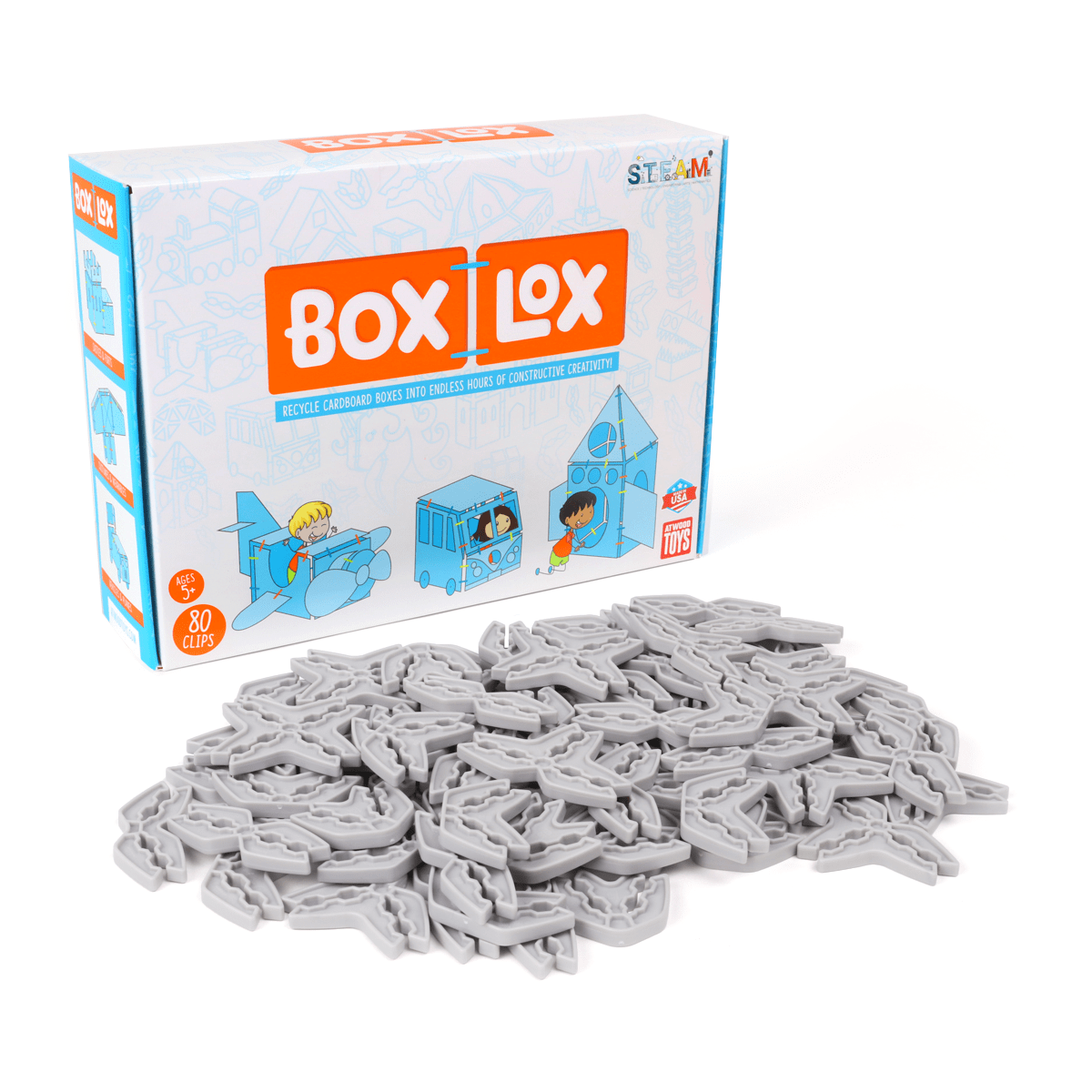 Atwood Toys toy Box Lox - Cardboard Builder 80 pcs - mixed case