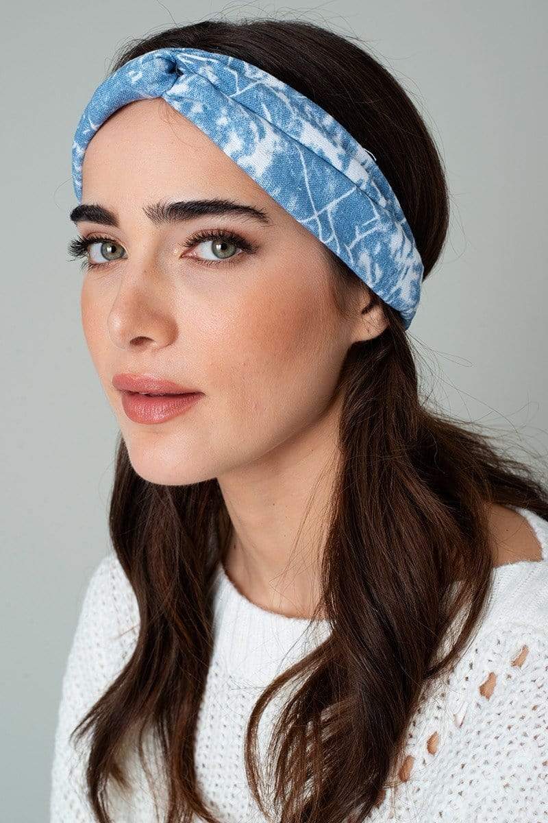 avenue Zoe Headband Blue Tie-Dye Print Headband