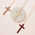 avenue Zoe Necklace Leather Cross Pendant Long Necklace