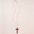 avenue Zoe Necklace Leather Cross Pendant Long Necklace