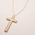 avenue Zoe Necklace Light Leather Cross Pendant Long Necklace