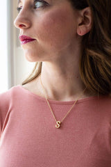 Avenue Zoe Necklace Personalized Initial Letter Charm Necklace