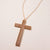 avenue Zoe Necklace Tan Leather Cross Pendant Long Necklace