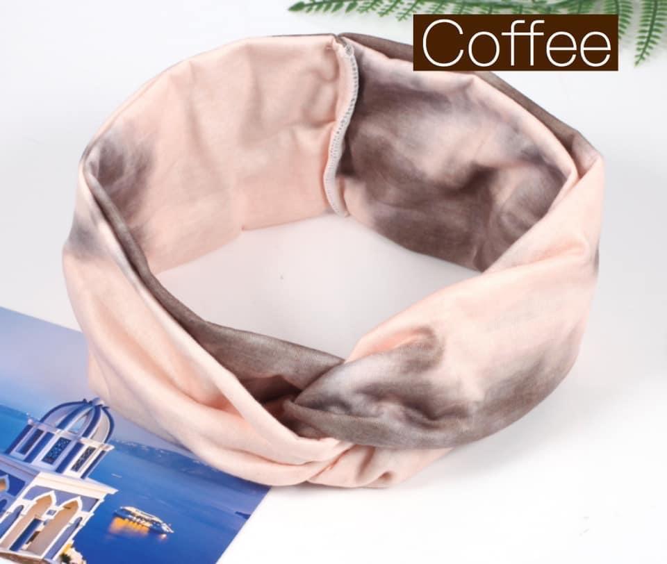 Beauty & Fashion Nec. Headband Coffee Cotton Knot Elastic Headband
