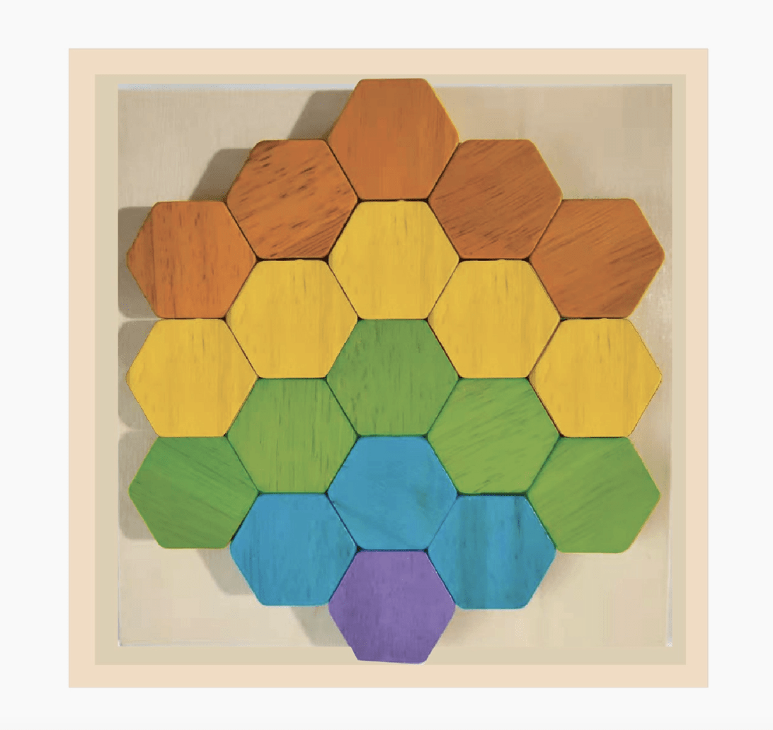 BeginAgain Toys Hexagon Matching Game - New for 2021!