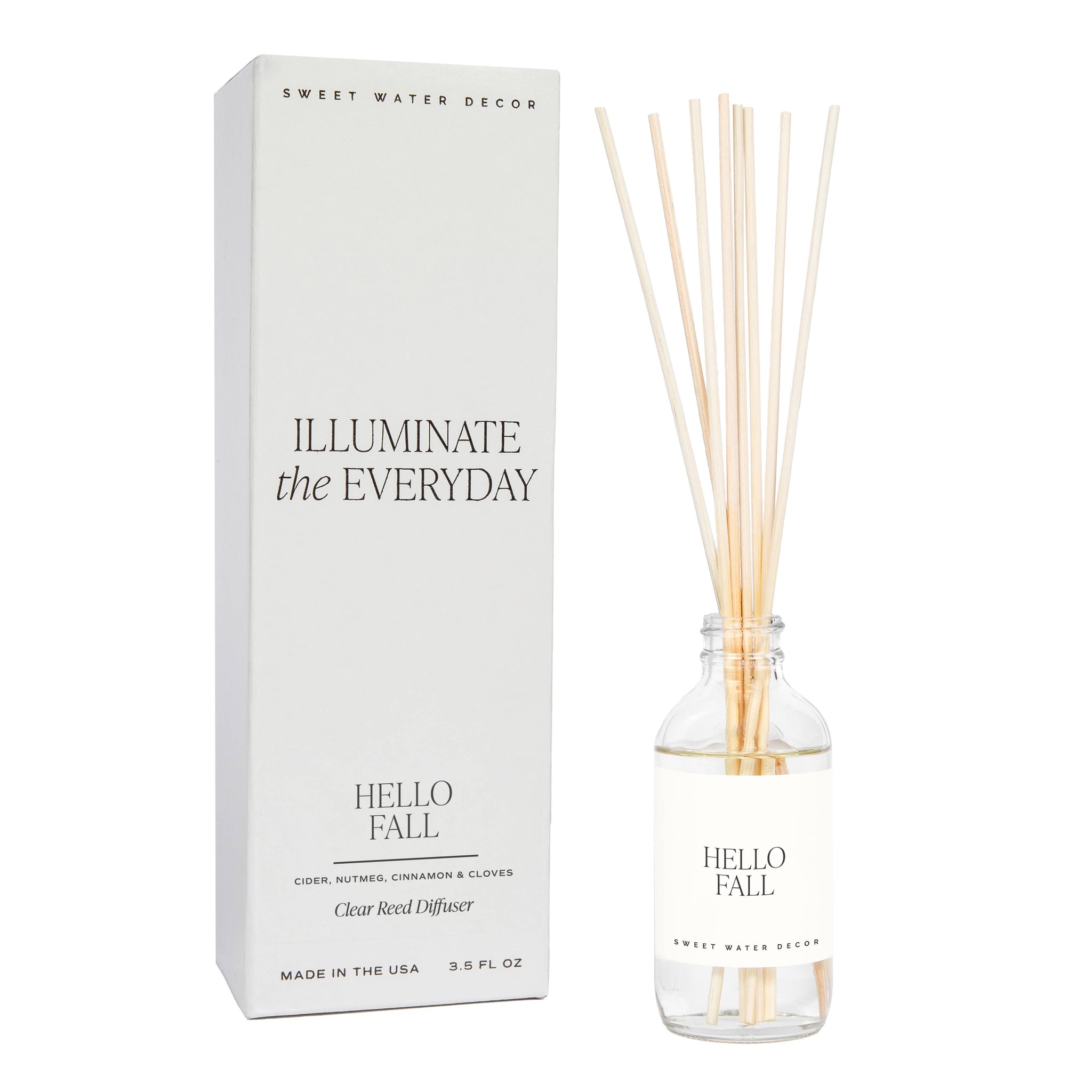 Hello Fall Clear Reed Diffuser - Home Decor & Gifts