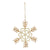 Creative Coop Christmas XMAS Jute and Bead Snowflake Ornament