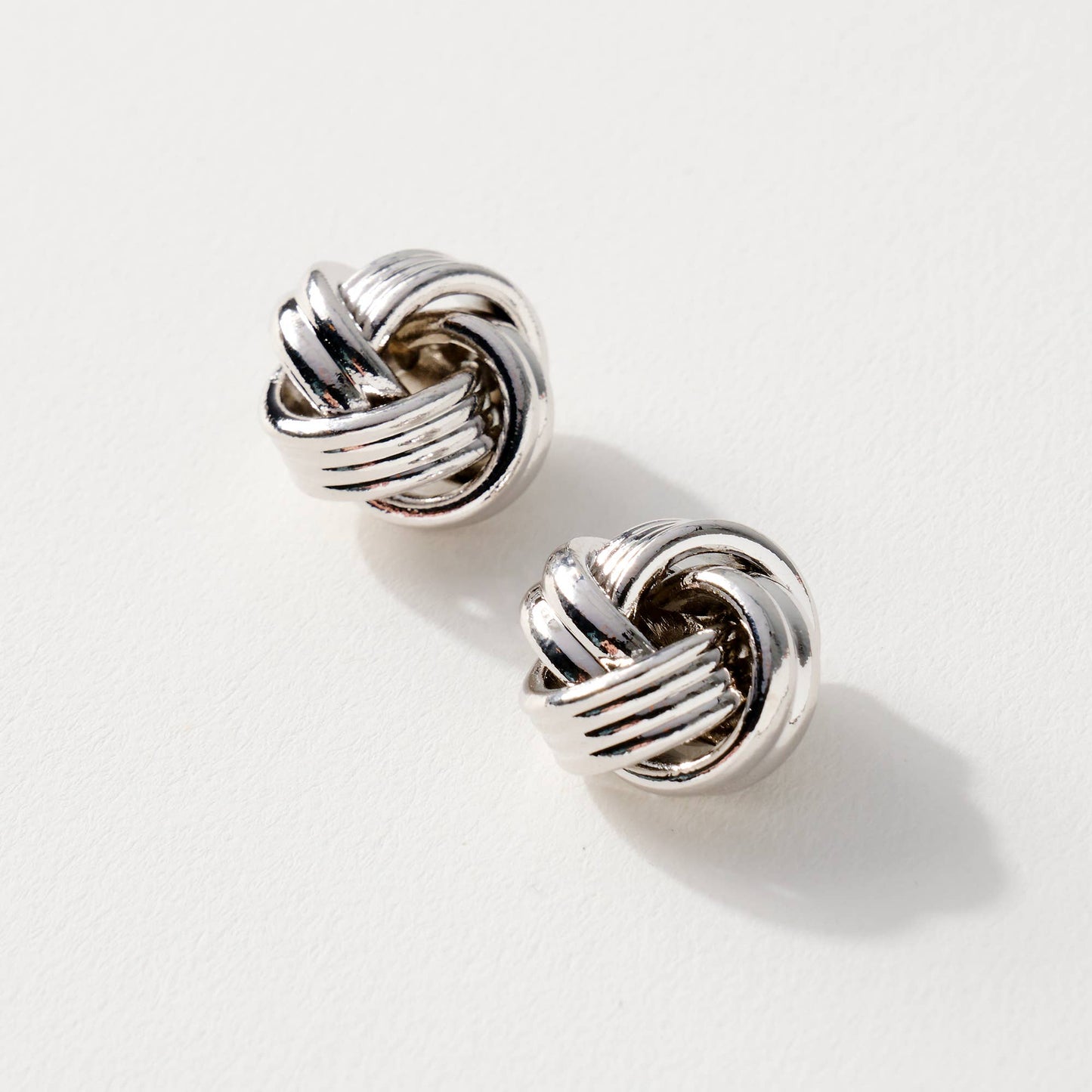 Metal Knot Stud Earrings
