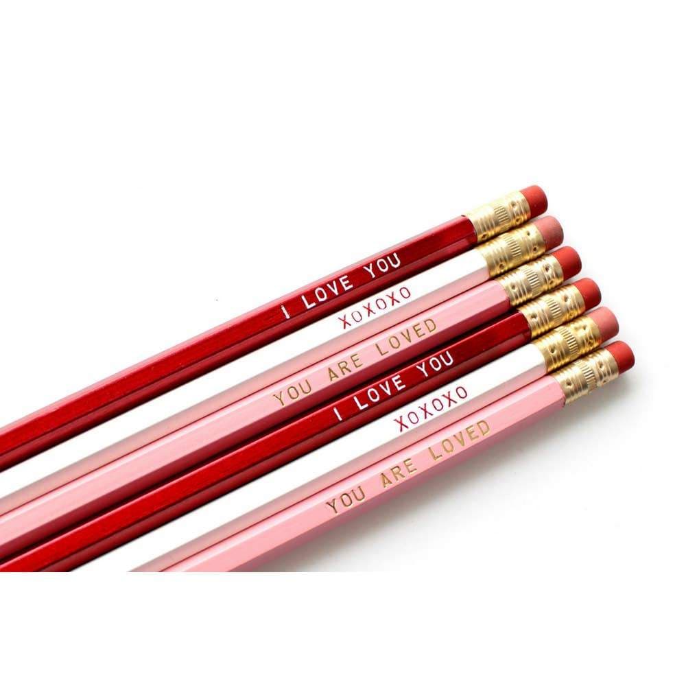 Grey House Goods pencils I love you, XOXO, You are Loved Pencils