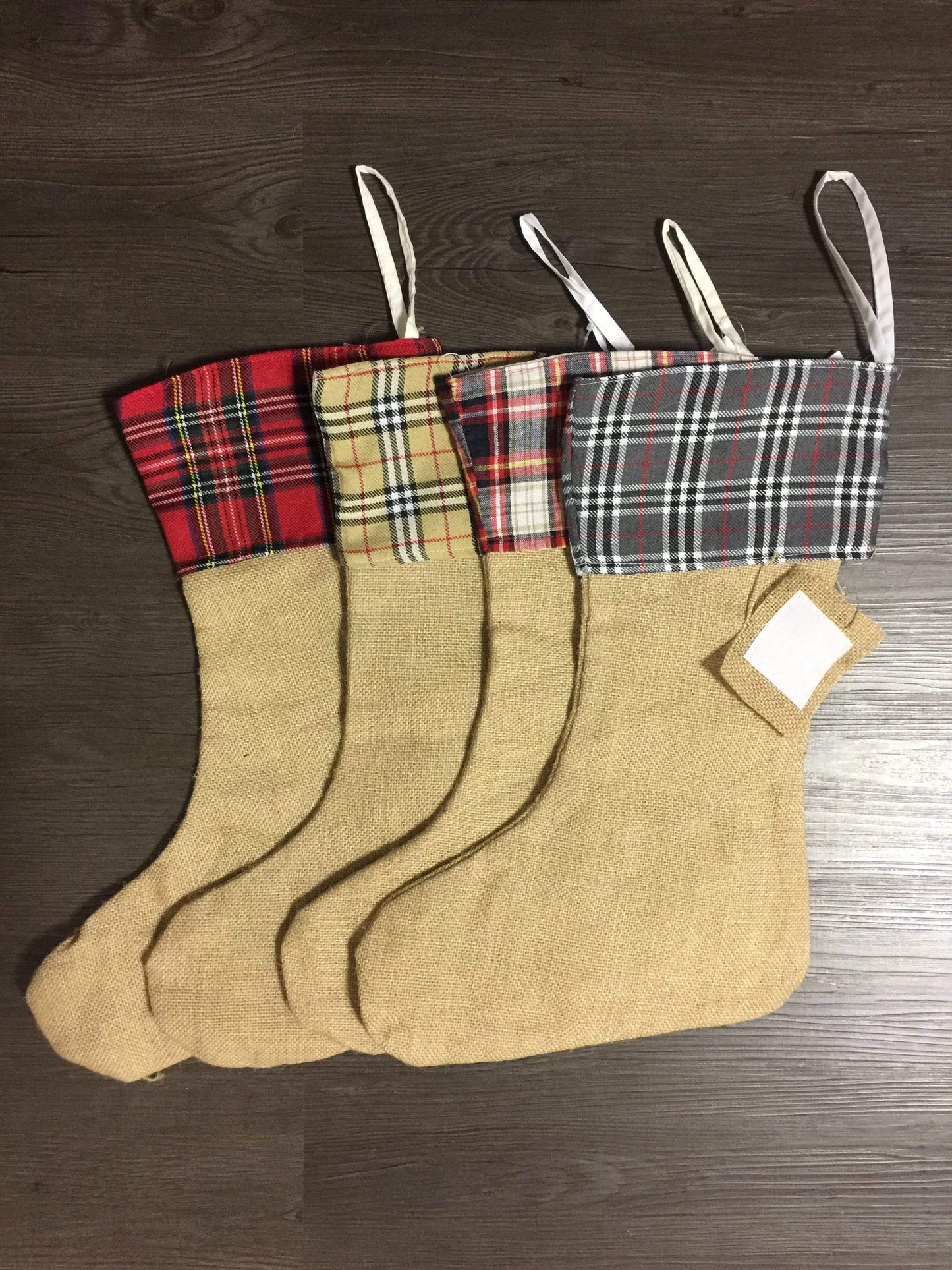 Grey House Goods stocking Plaid Stockings
