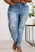 Judy Blue McKenzie Distressed Button Fly Skinny Jeans