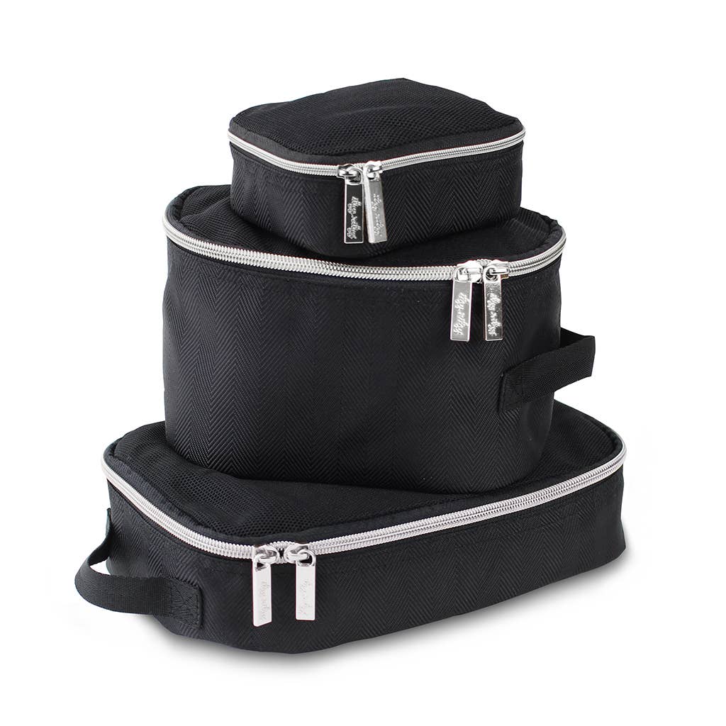 Itzy Ritzy Black & Silver Pack Like a Boss™ Diaper Bag Packing Cubes