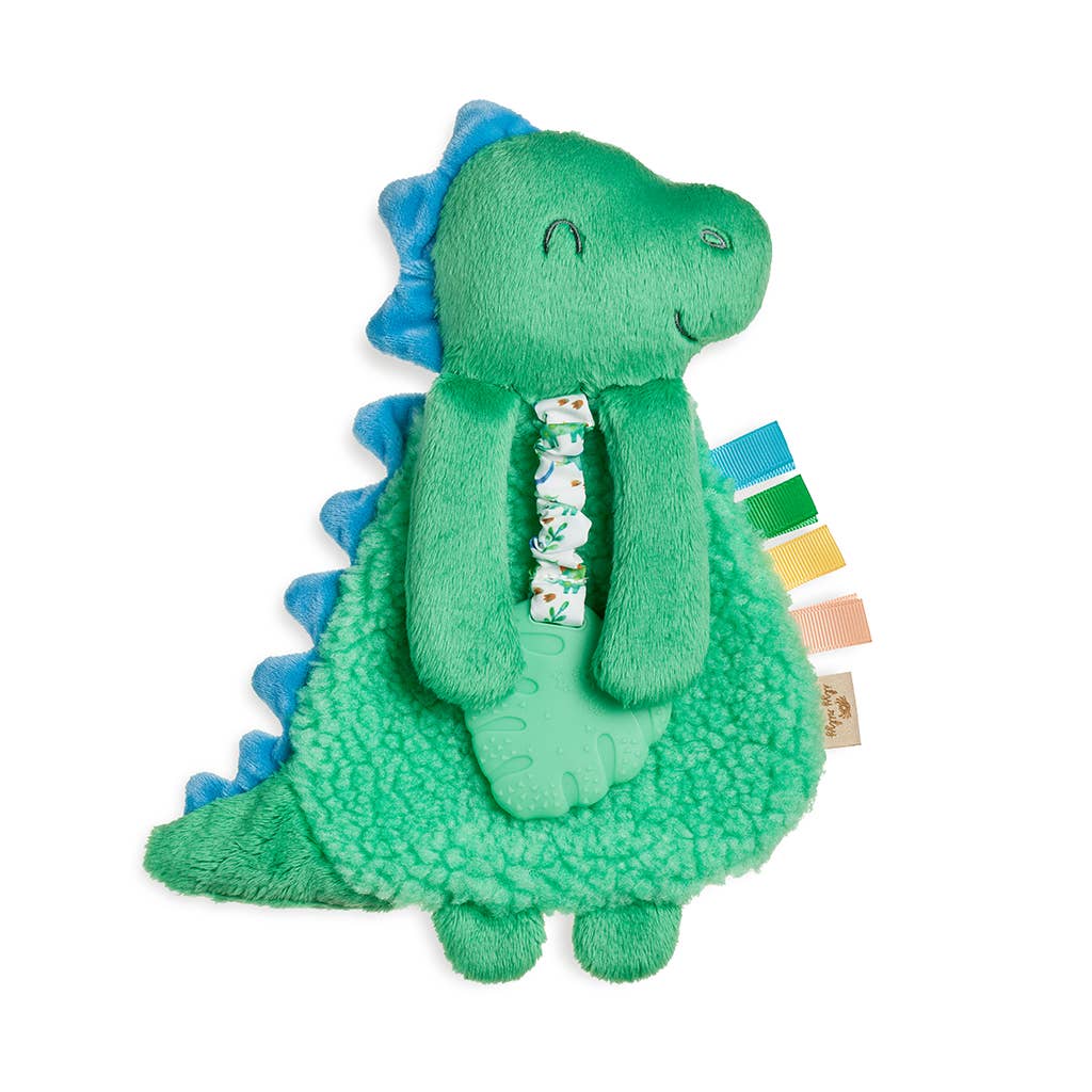 Itzy Ritzy NEW Itzy Lovey™ Green Dino Plush with Silicone Teether Toy