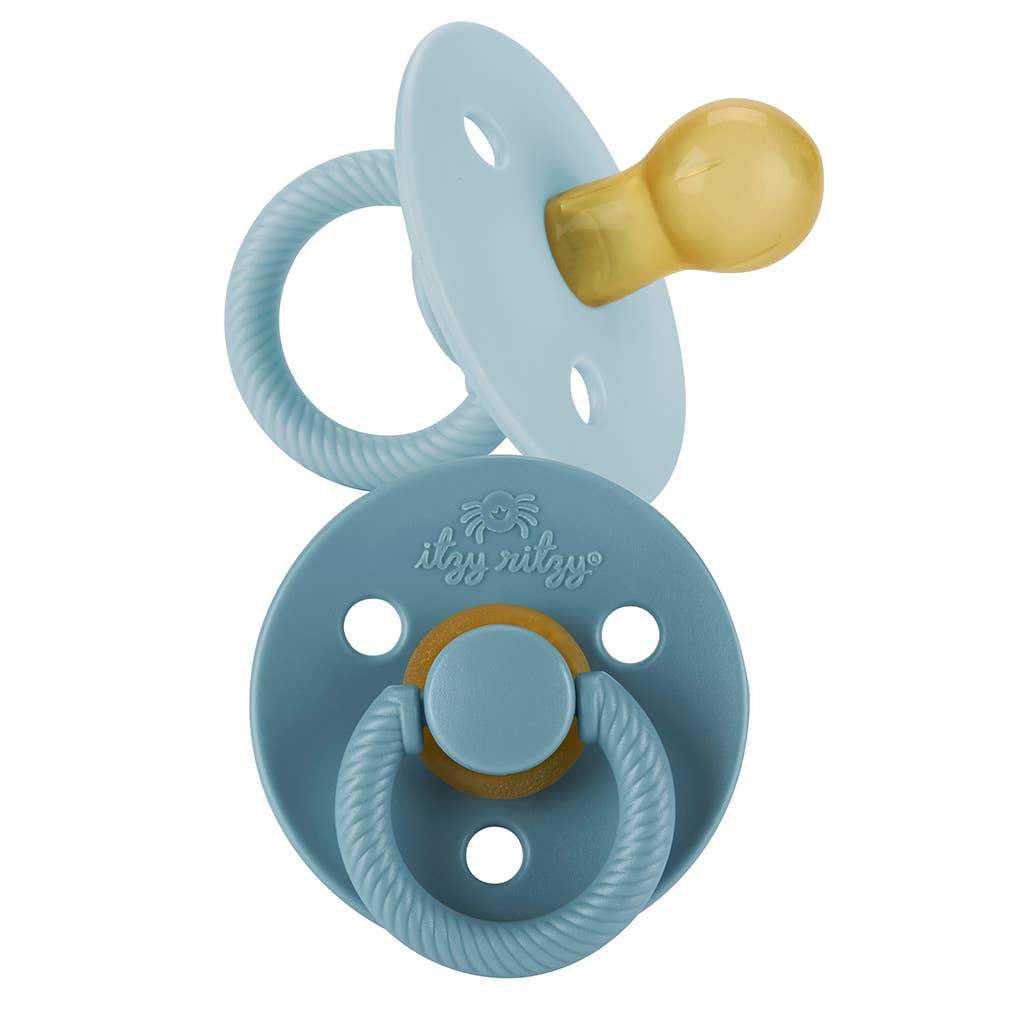 Itzy Ritzy NEW Itzy Soother™ Blue Natural Rubber Pacifier Sets