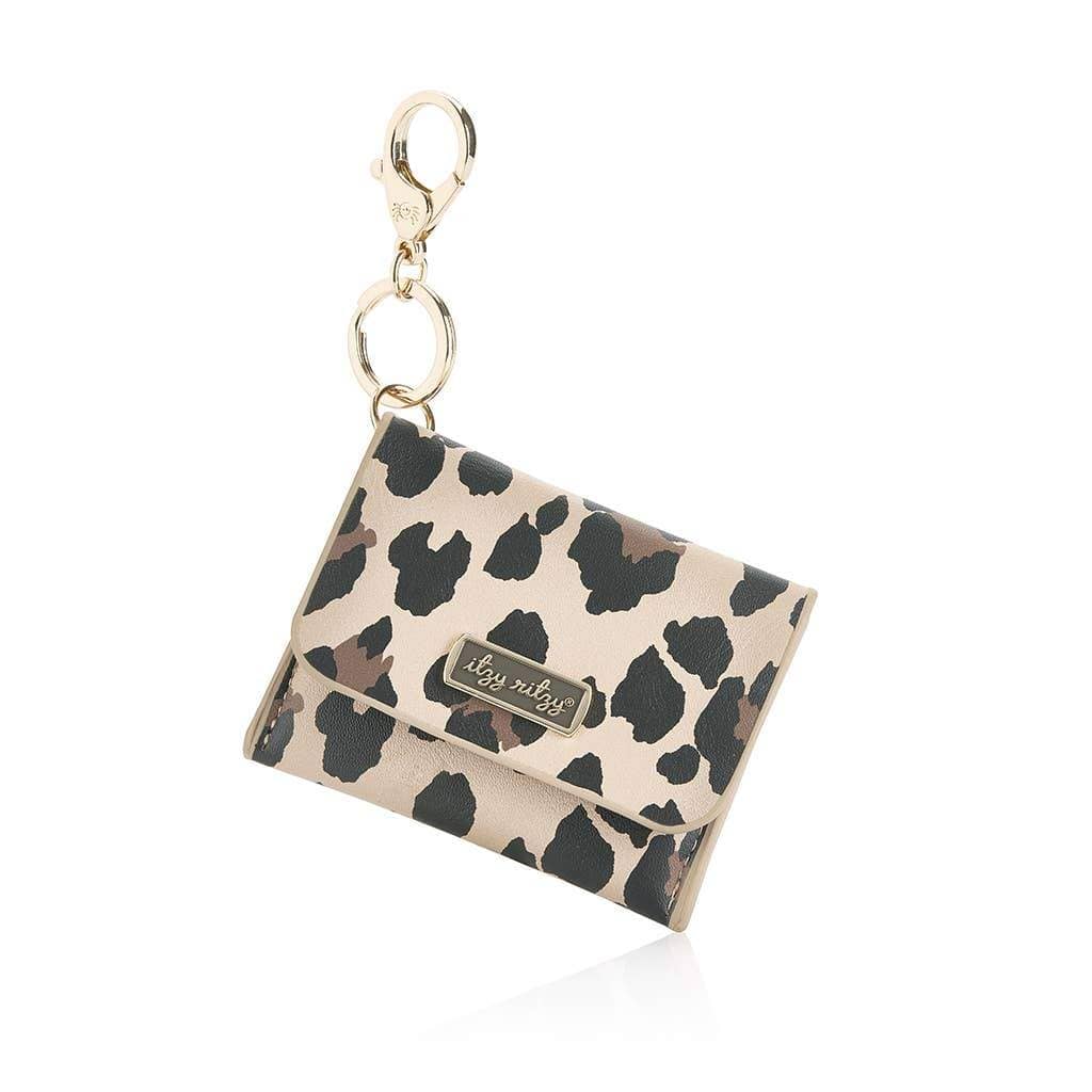 Itzy Ritzy NEW Leopard Itzy Mini Wallet™ Card Holder & Key Chain Charm