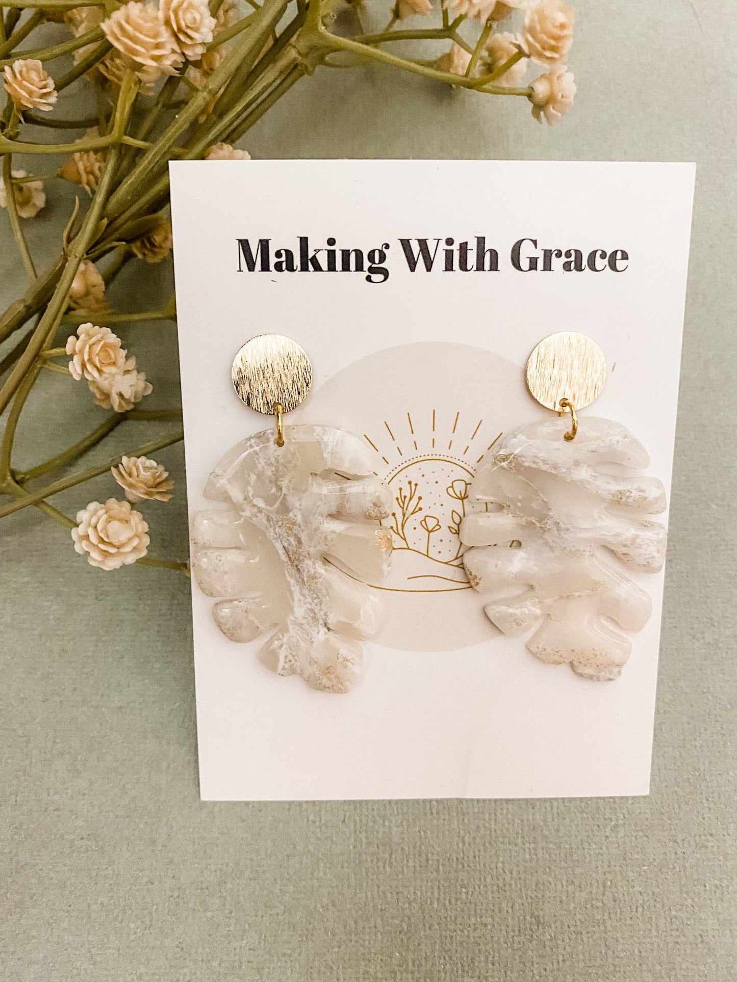 Making With Grace Faux Marbled Monstera