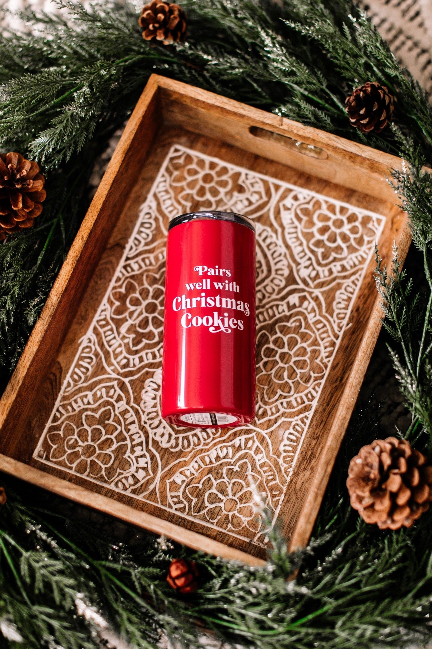 No Ship Drop Ship of Pairs Well With Christmas Cookies Tumbler (GHG)