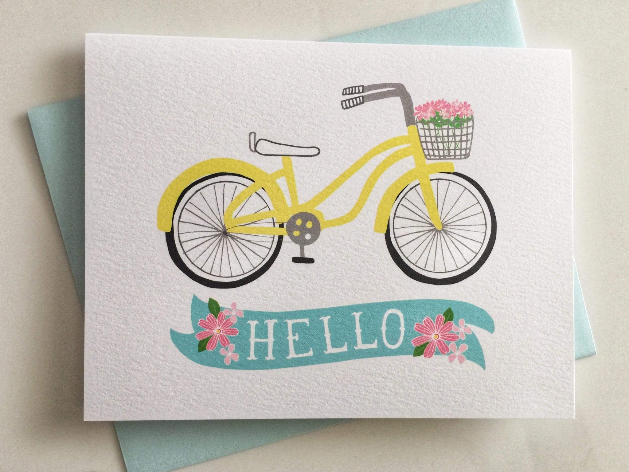 Pen & Paint Card Blank Card: Hello Bicycle