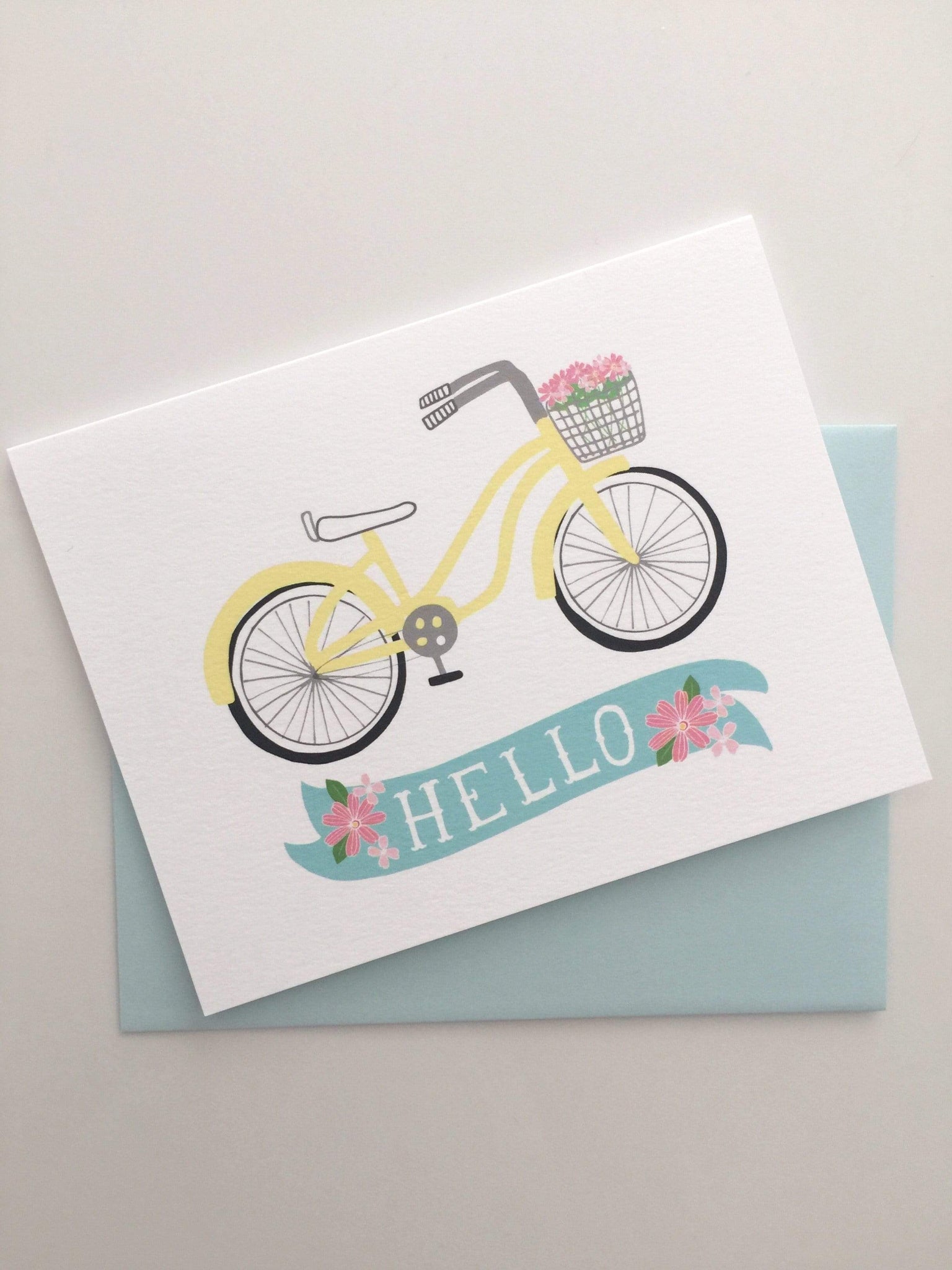 Pen & Paint Card Blank Card: Hello Bicycle