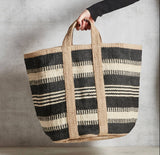 Santa Barbara Design Studio by Creative Brands Jute Basket Bag - Black/Ivory