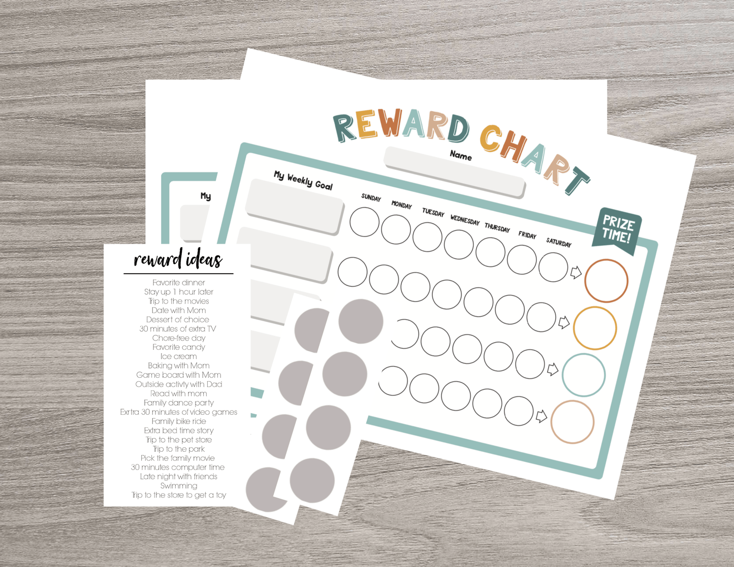 Scratch Away Scratch OFF  Reward Chart